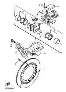 FZX750 Hinterradbremssattel