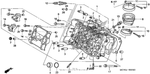 VFR800 Головка цилиндров передняя