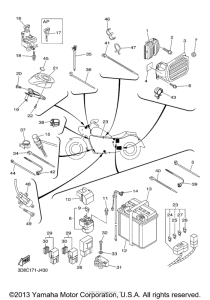 XVS1300CT Электрика