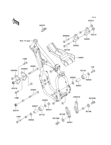 KX500 Рама ,крепежные детали