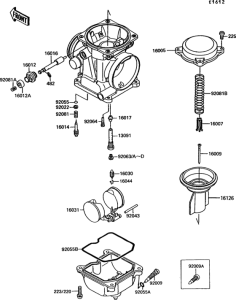 EX305 Карбюратор в разборе