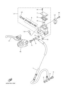YZ85R Главный тормозной цилиндр