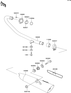 BN125 Глушитель