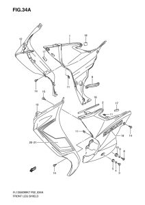 FL125 Front leg shield