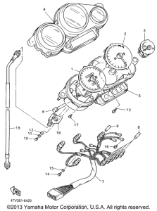 YZF600RNC Приборы