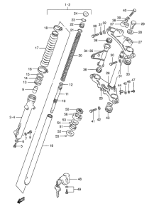 TS125 Вилка передней оси