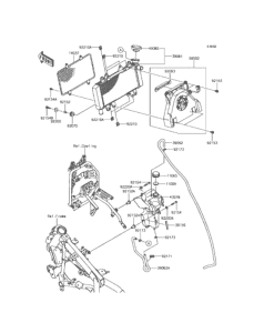 KLE250 ラジエータ