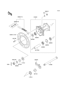  Задняя ступица колеса