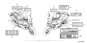 NC700X (DCT) Лейбл предостережения