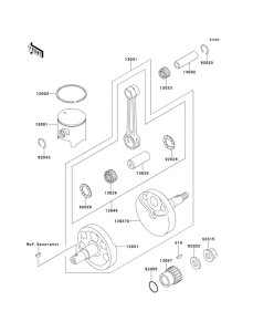 KX125 Crankshaft / piston(kx125-h1)