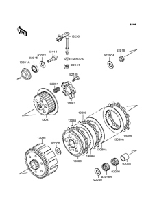 KX125 Сцепление