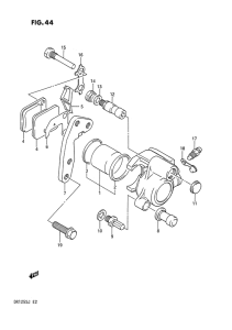 DR125 Передний суппорт тормозной