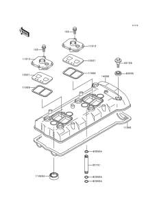 ZX750 Крышка головки цилиндров