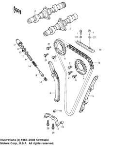 KZ750 LTD Camshafts / chain / tensioner
