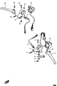 CW50 Handle switch. lever
