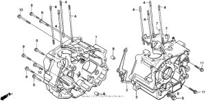 CB250 Картер двигателя