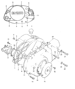 FR50 Crankcase cover ass`y  (v