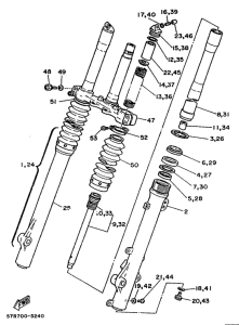 XT350 Передняя вилка