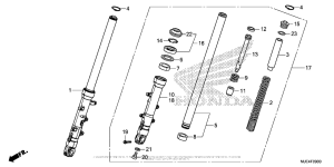 CBR650F Передняя вилка