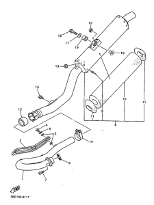 YZ400F Выхлопная система