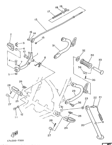 DT125LC Stand. footrest