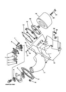 YZ125J YZ125 Впускная система