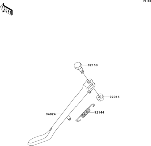 VN1500 Подножка