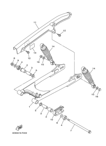 YBR125ESD Rear arm & suspension