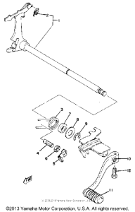 XS650G Shift shaft - pedal