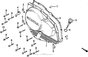 VF750F Крышка картера правая