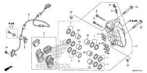 VFR1200F (DCT) Передний тормоз правый