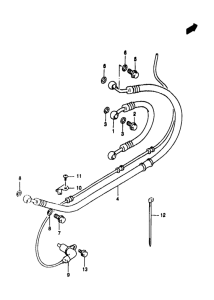 GSF1200S (ABS) Задние тормозные трубки