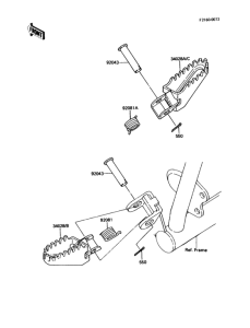 KDX80 Подножки