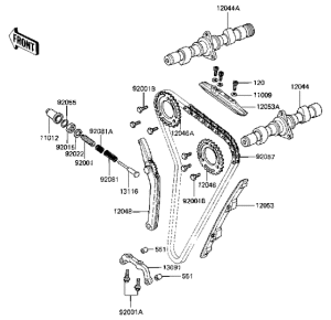KZ750 CSR Camshafts / chain / tensioner