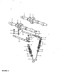 GSX1000 Распределительный вал-клапаны