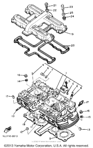 FZ600U Головка цилиндров