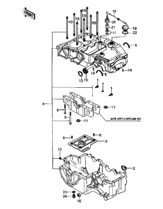 KZ440 Картер двигателя