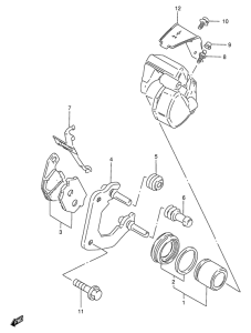 GS125 Передний суппорт