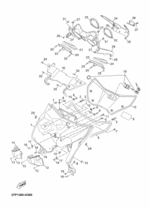 YP250R Ветровое стекло