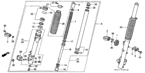 NX500 Вилка передней оси