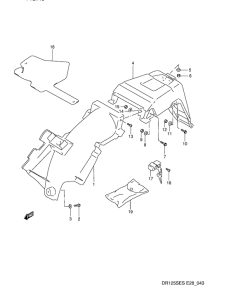 DR125 Заднее крыло