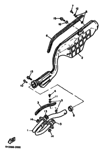 XT550 Выхлопная система
