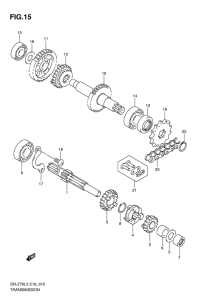 DR-Z70 Трансмиссия