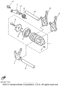 XT600EGC Вилки переключения