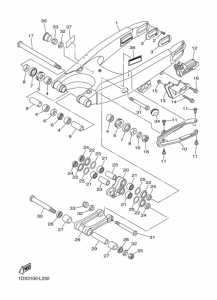 WR450F Задний рычаг и подвеска