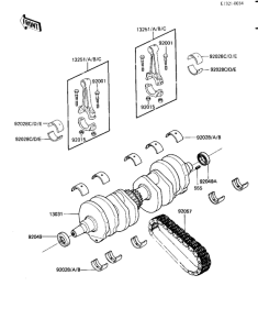 KZ1100 Вал коленчатый