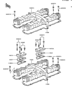 KZ1100 Крышка головки цилиндров