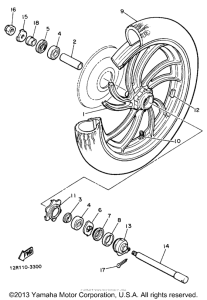 XS400J Переднее колесо