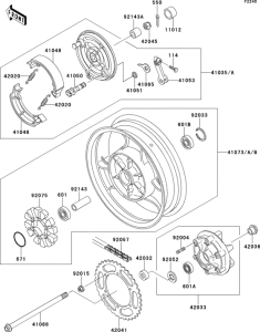 EL250 Задняя ступица колеса