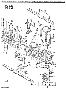 GSX750 Carburetor assy